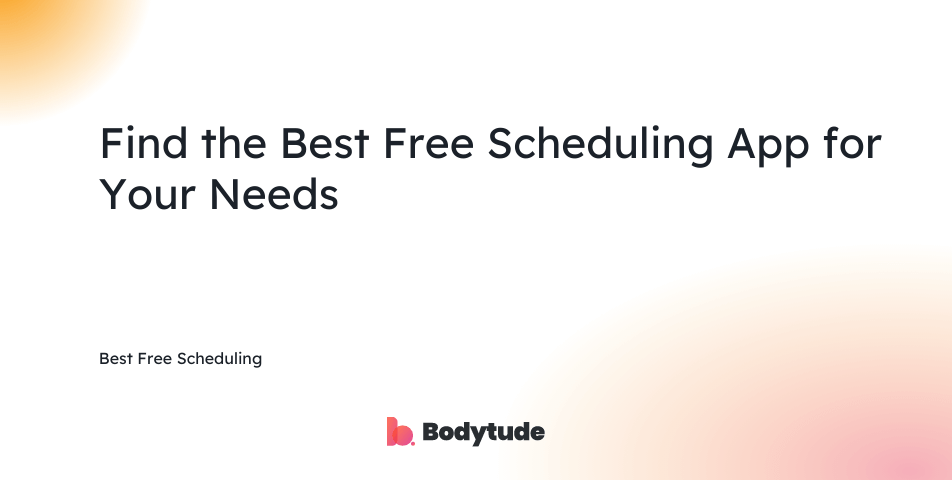 Best Free Scheduling