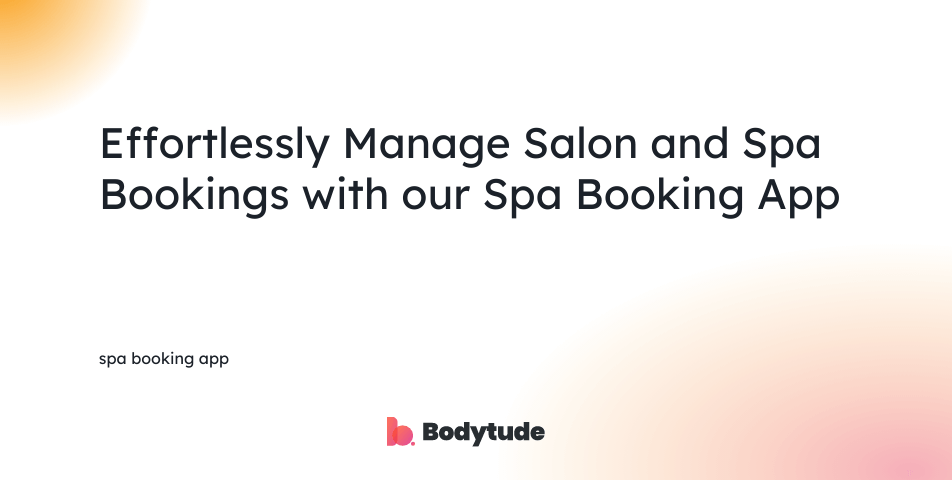 spa booking app